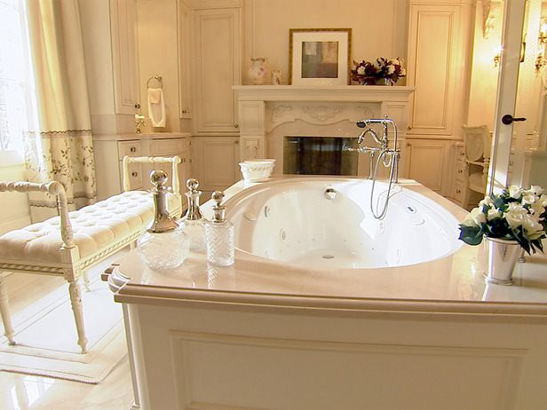 Estilo romântico na casa de banho